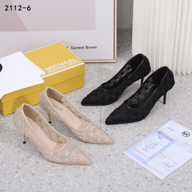 Sepatu MK Michael Kors Heels 2112-6 Semi Platinum (Kode: MKR262)