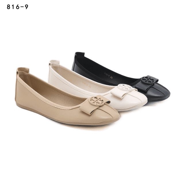 Sepatu Tory Burch Flatshoe 816-9 Semi Platinum (Kode: TRB594)