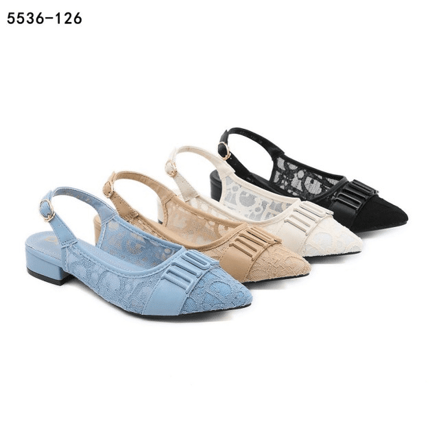 Sepatu Dior Brokat Ankle-Strap Slingback Pumps 5536-126 Semi Premium (Kode: CDR387)