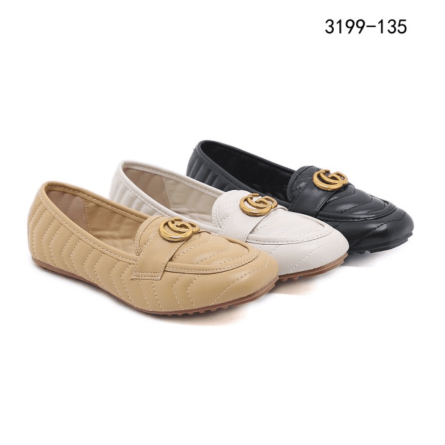 Sepatu Gucci GG Logo Calsfkin Flats Shoes 3199-135 Semi Premium (Kode: GUC519)