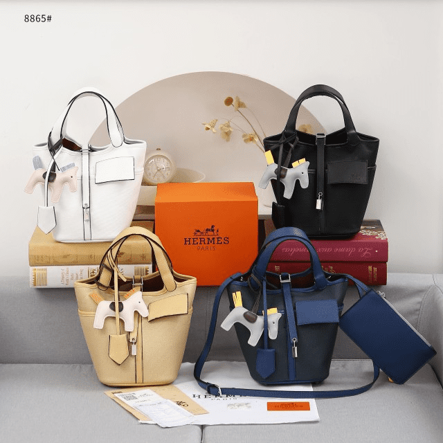 Tas Hermes New Picotin 8865 Semi Platinum (Kode: HER757)
