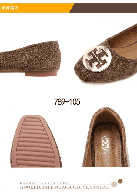 Sepatu Tory Burch Canvas Ballet Flat Shoes 789-105 Semi Premium (Kode: TRB118)