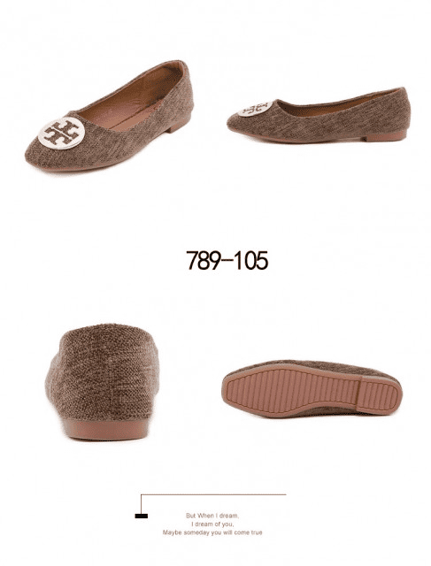 Sepatu Tory Burch Canvas Ballet Flat Shoes 789-105 Semi Premium (Kode: TRB118)