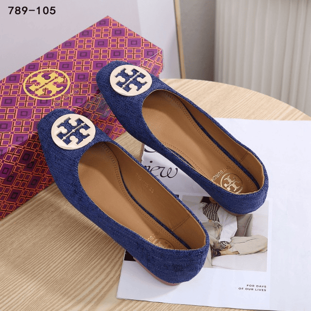 Sepatu Tory Burch Canvas Ballet Flat Shoes 789-105 Semi Premium (Kode: TRB118)