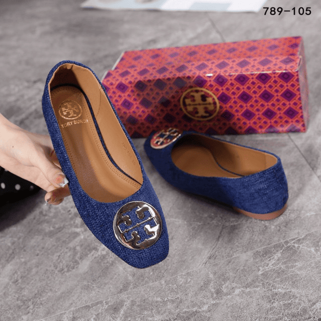 Sepatu Tory Burch Canvas Ballet Flat Shoes 789-105 Semi Premium (Kode: TRB118)