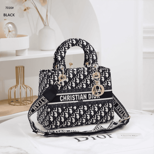 Tas Christian Dior 7016 Lady Bag Semi Platinum (Kode: CDR460