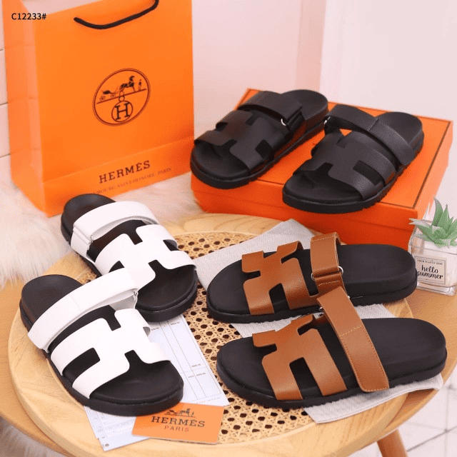 Sandal Hermes Chypre Epson Leather Women Sandals C12233 Semi Premium (Kode: SHE153)