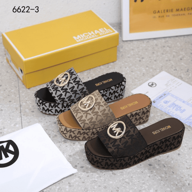 MICHAEL KORS SADLER WEDGE fashionable hot SLIDES