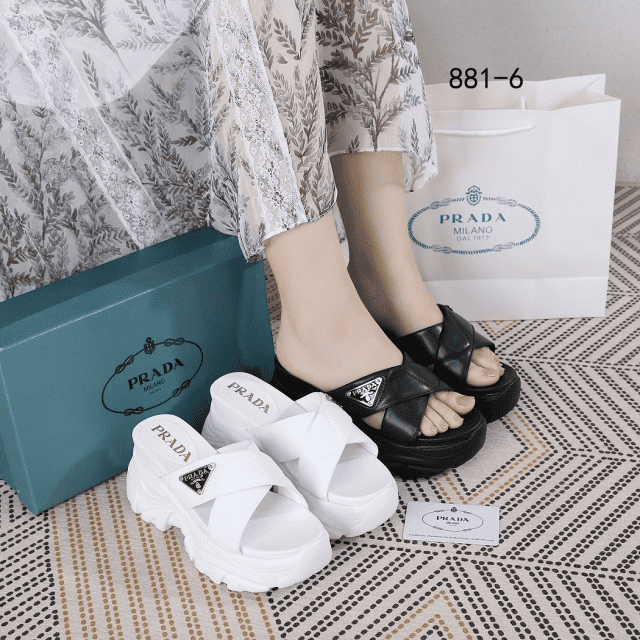 Sandal Prada 881-6 Monoliht Padded Nappa Leather Sandals Semi Platinum  (Kode: PRA173) - TasKW.com