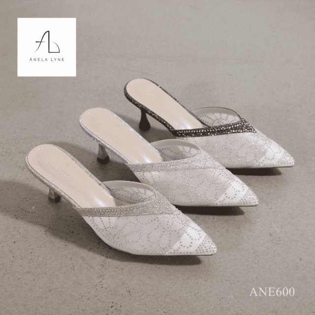 Sepatu Anela Lyne Slop Heels Arumi ANE600 Original Brand (Kode: SAN177)