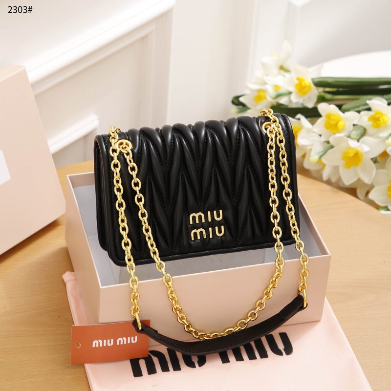 Tas Miu Miu 2303 Matelasse Flapbag Semi Platinum (Kode: FAS355)