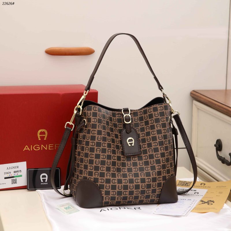 Tas Aigner 22626 Signature Bucket Bag Semi Platinum (Kode: AIG245)
