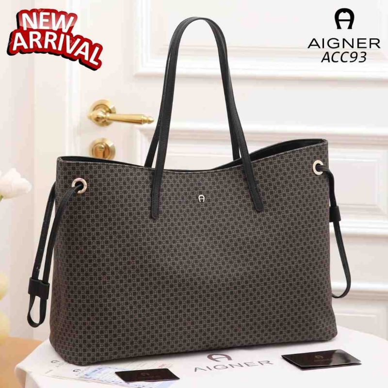 Tas Aigner Carry All L Tote Bag Shopper Semi Platinum (Kode: AIG246)