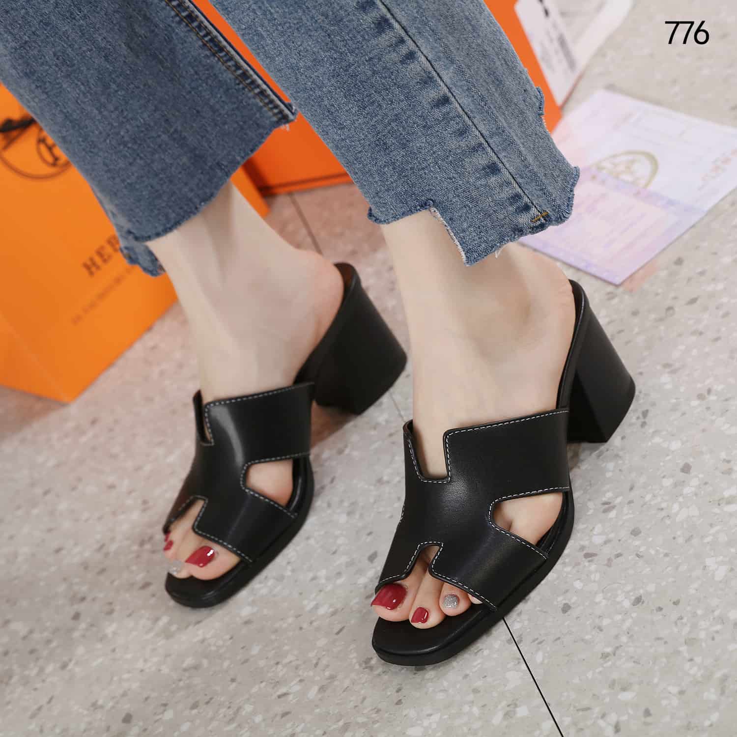 Hermes Leather Aliexpress Hermes Sandals New Women's High Heel