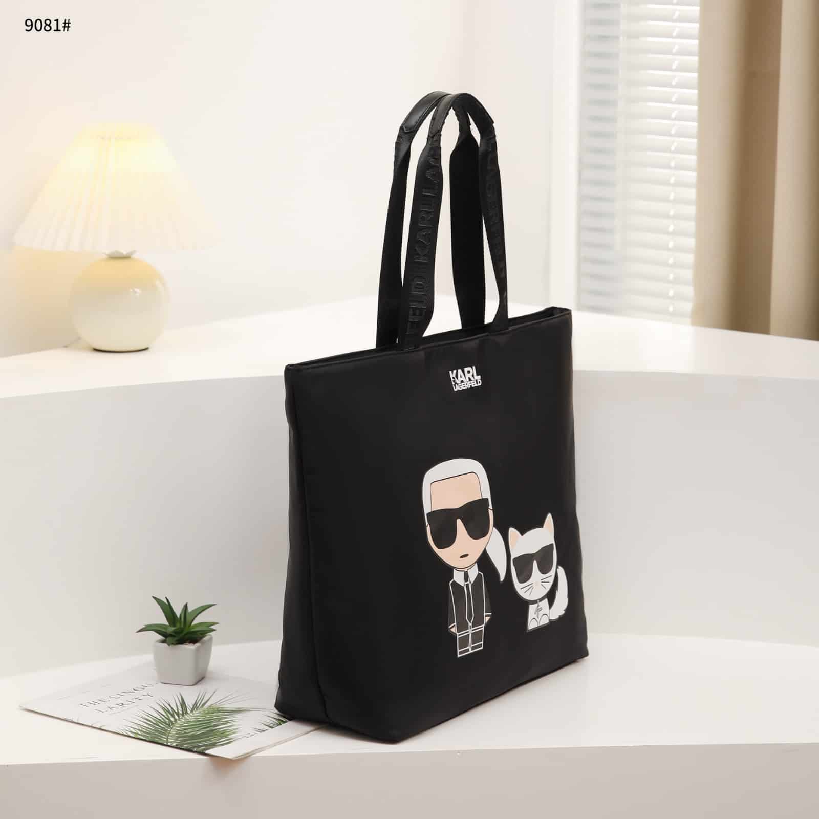 Canvas Shopper Bag Karl Lagerfeld Ikonik Tote Bag Tas Karl