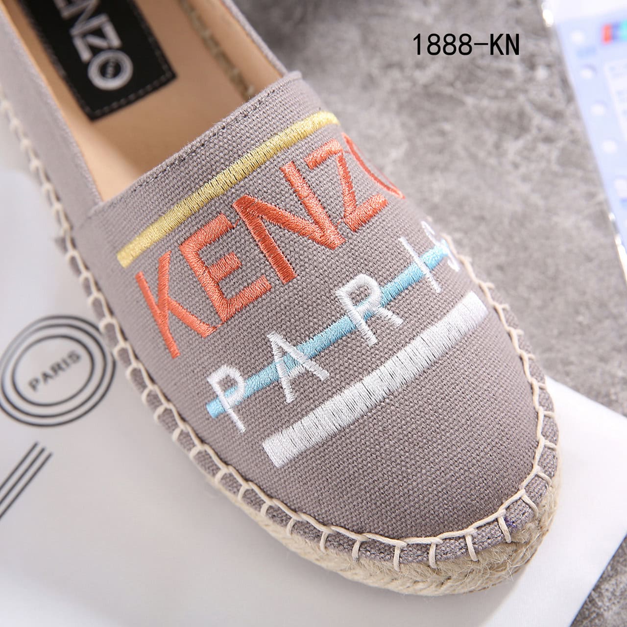Sepatu Kenzo 1888-Kn Espadrille Semi Platinum (Kode: SFA310