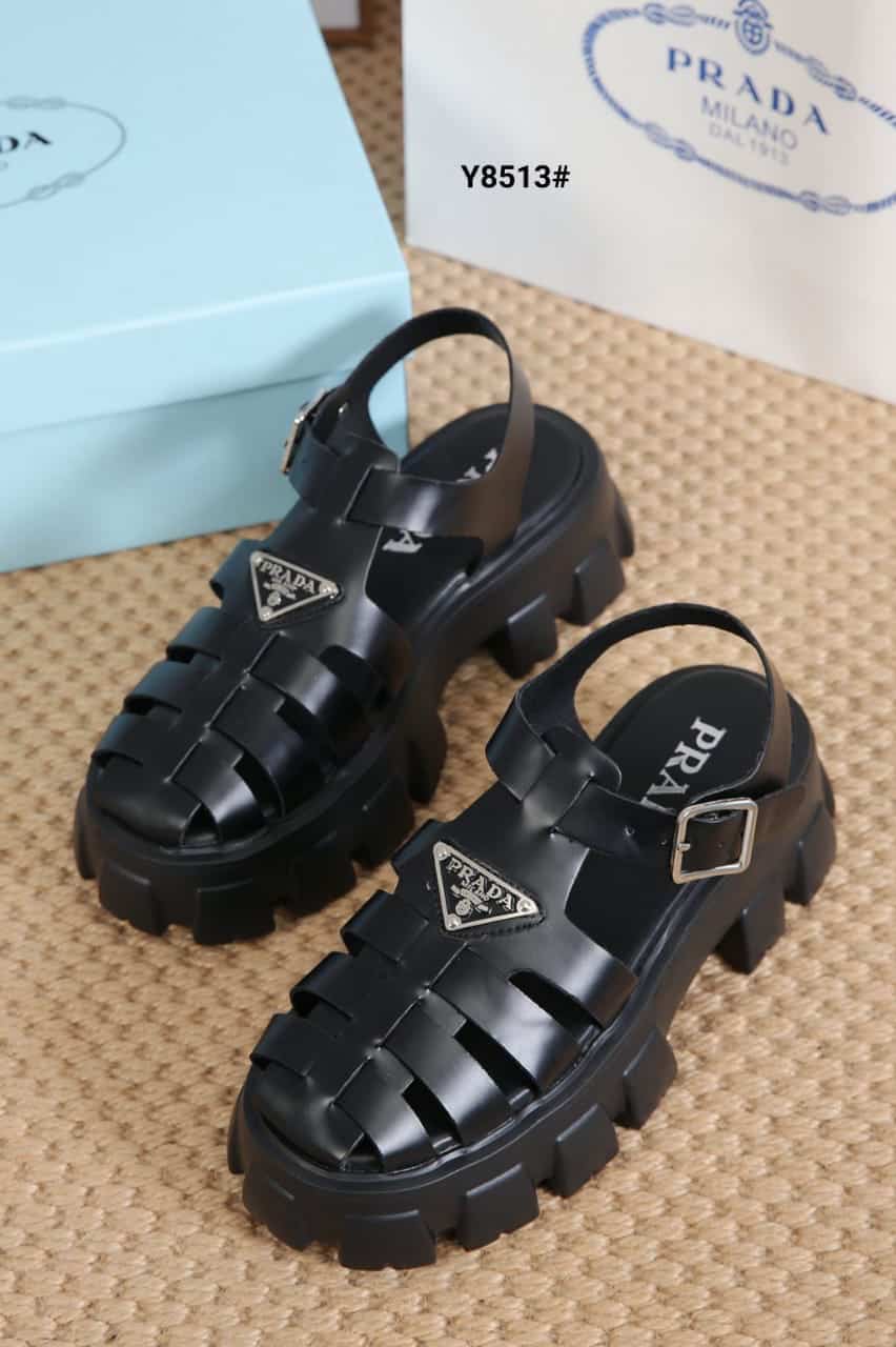 Sendal Prada Milano Foam Rubber Women's Sandals Y8513 Semi Platinum (Kode:  PRA202) - TasKW.com