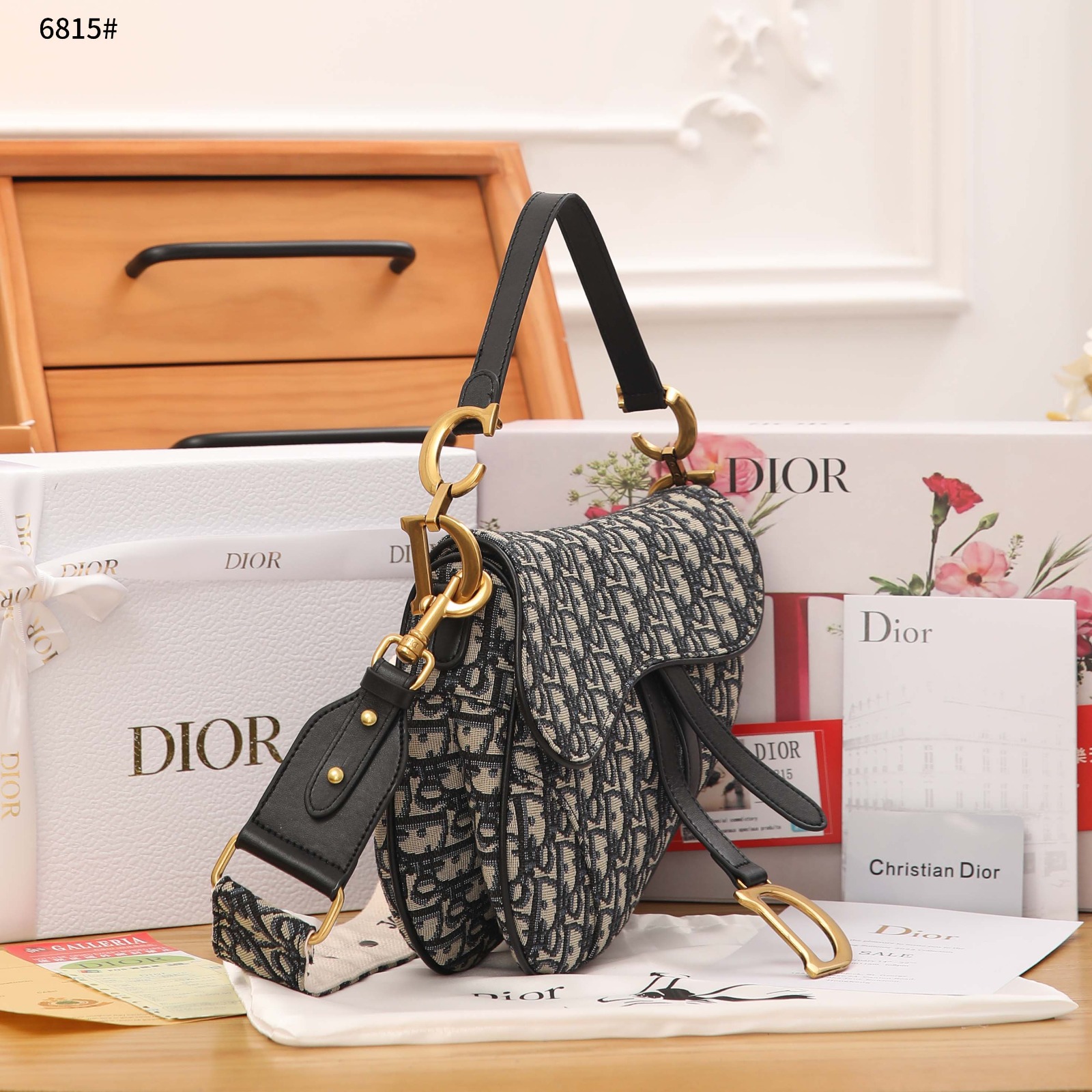 Blue Dior Handbag Dhgate Floral Denim Crossbody Bag With Chain Strap