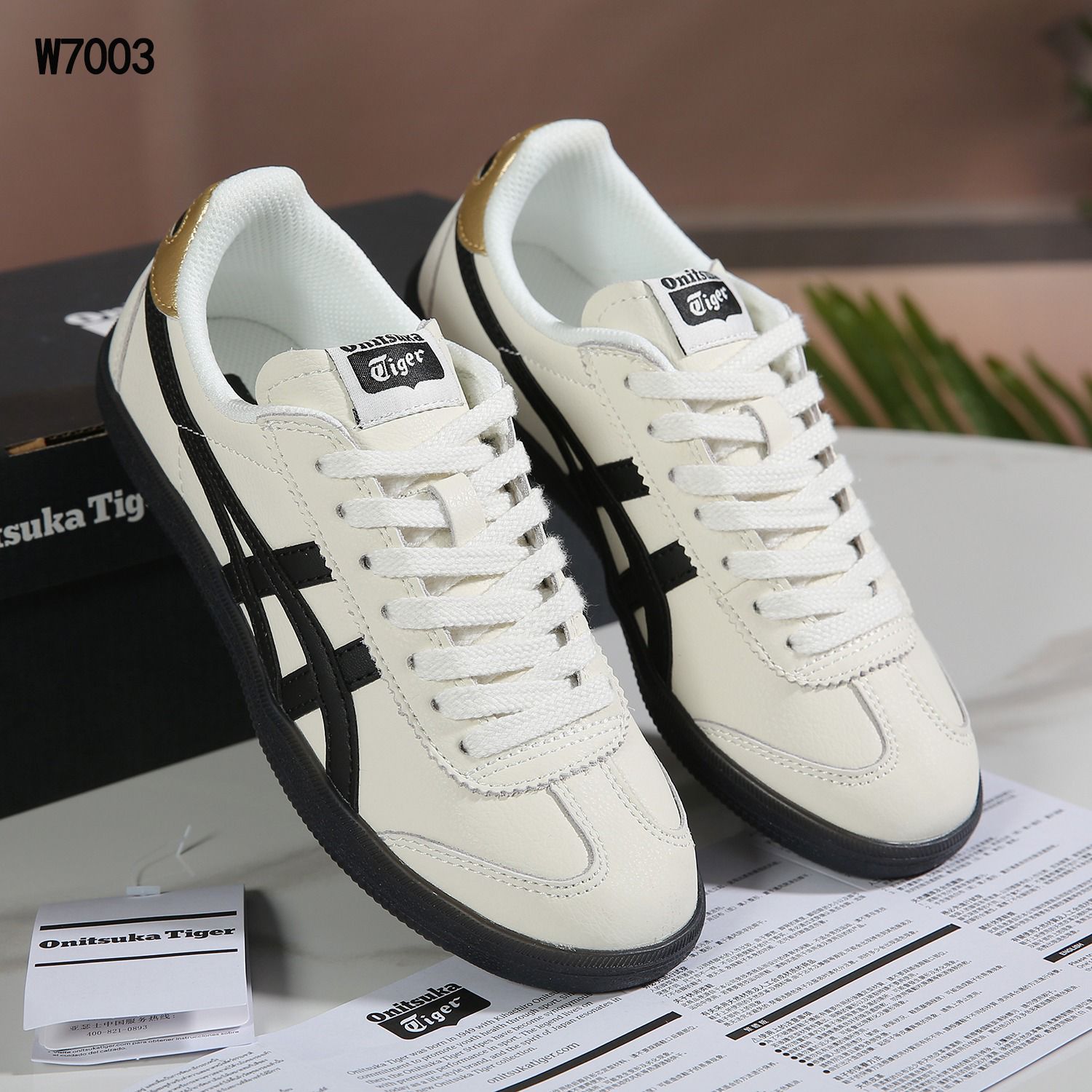 Original Onitsuka Shoes Sepatu Onitsuka Tiger Beige List Green