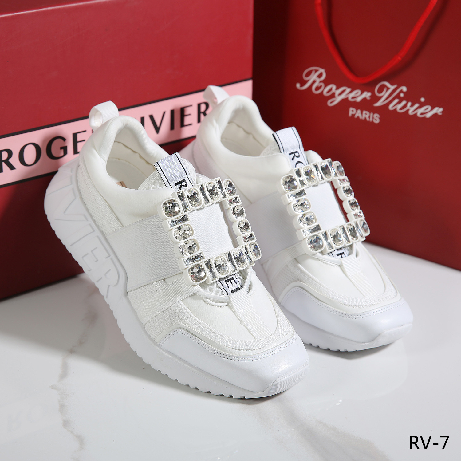 Sepatu Rvg Sepatu Roger Vivier RV-7 Viv Go Strass Buckle Semi Platinum (Kode ...
