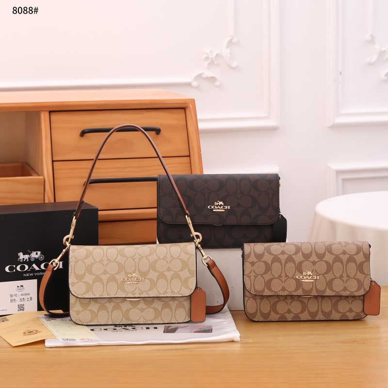 Tas Coach 8088 New Brynn C Shoulder Bag In Signature Canvas Semi Platinum (Kode: COA1152)