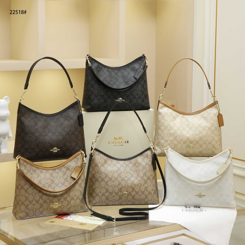 Tas Coach 22518 Laurel Shoulder Bag In Signature Canvas Semi Platinum (Kode: COA1154)