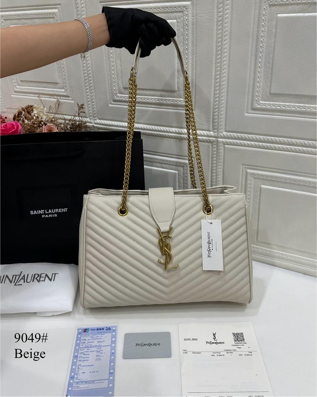 Silver Hardware Ysl Handbag Beige Kate Medium Shoulder Bag, Saint