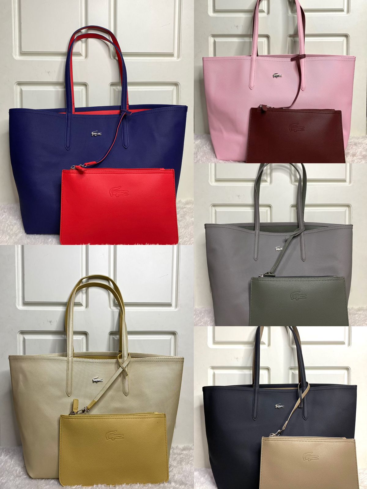 Tas Lacoste Anna Resersible Bicolour Tote Bag 26 2650 Semi Premium