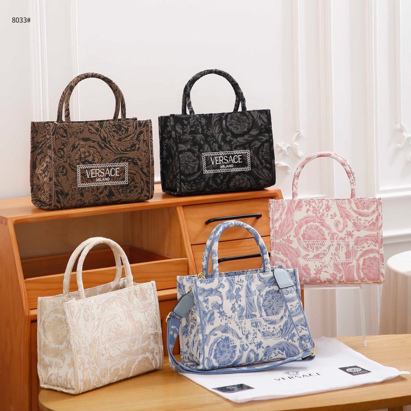 Tas Versace 8033 Barocco Tote Semi Platinum (Kode: VER120)