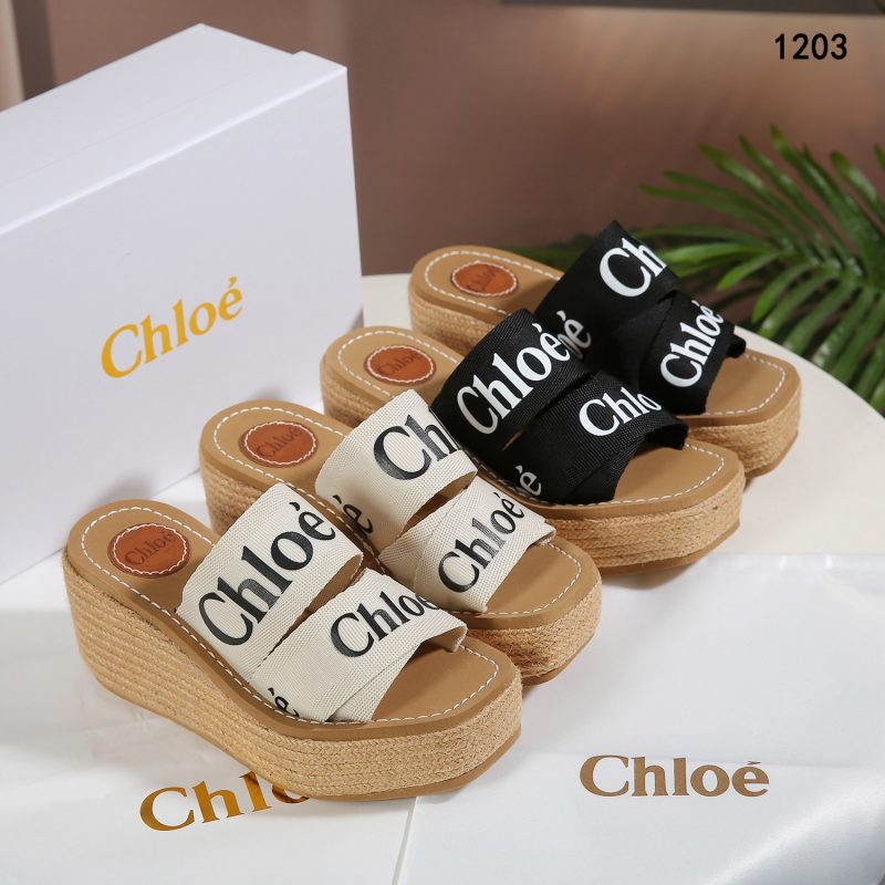 Sendal Chloe 1203 Woody Wedge Espadrille Semi Platinum (Kode: CHL112)