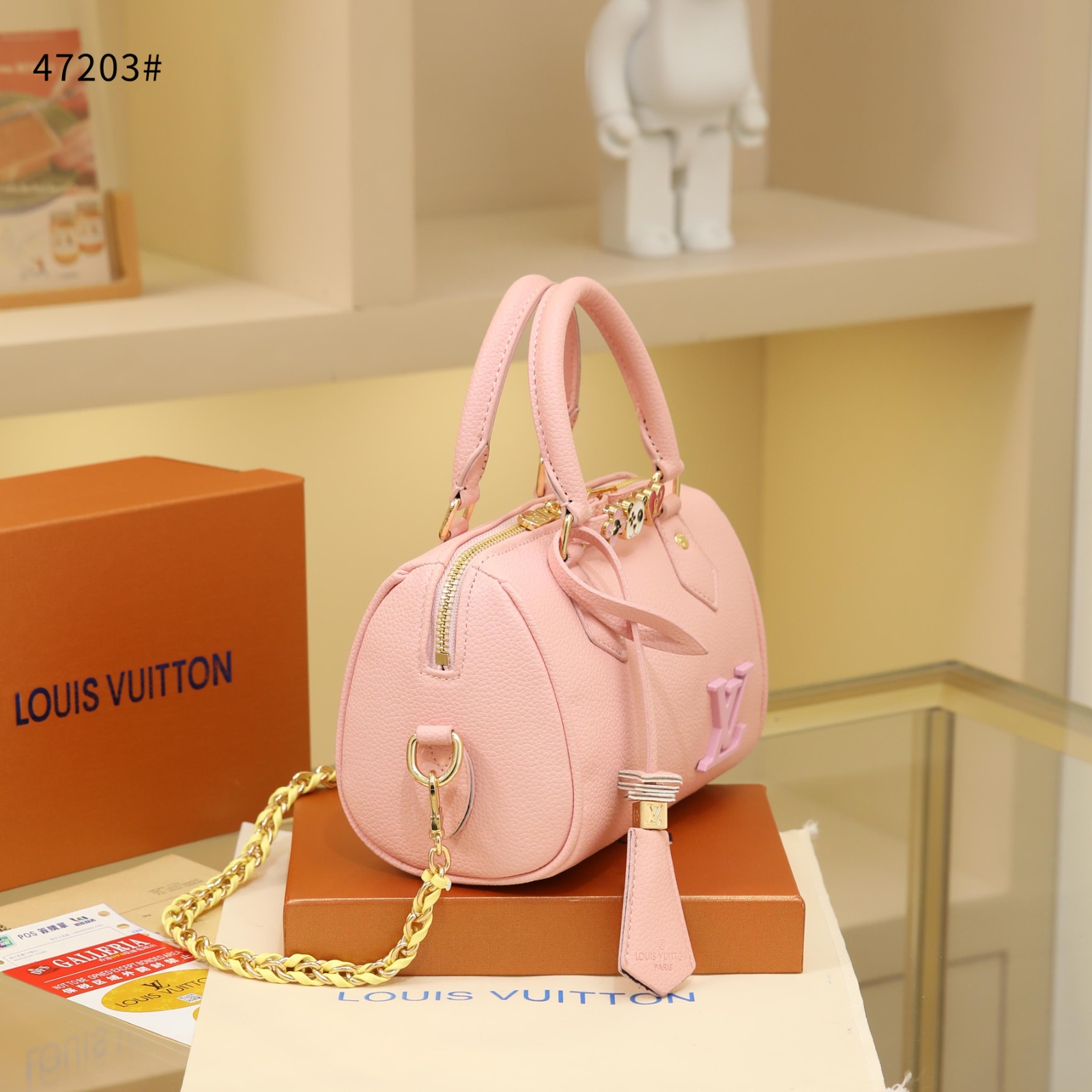 Tas Louis Vuitton 47203 Speedy Bandouliere Bag in Leather