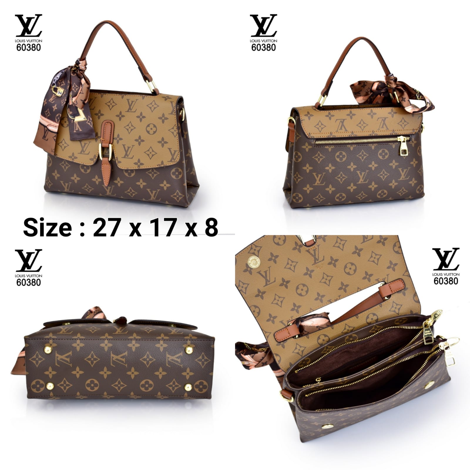Tas Louis Vuitton Monogram Bag 60380 Platinum Like Ori (Kode