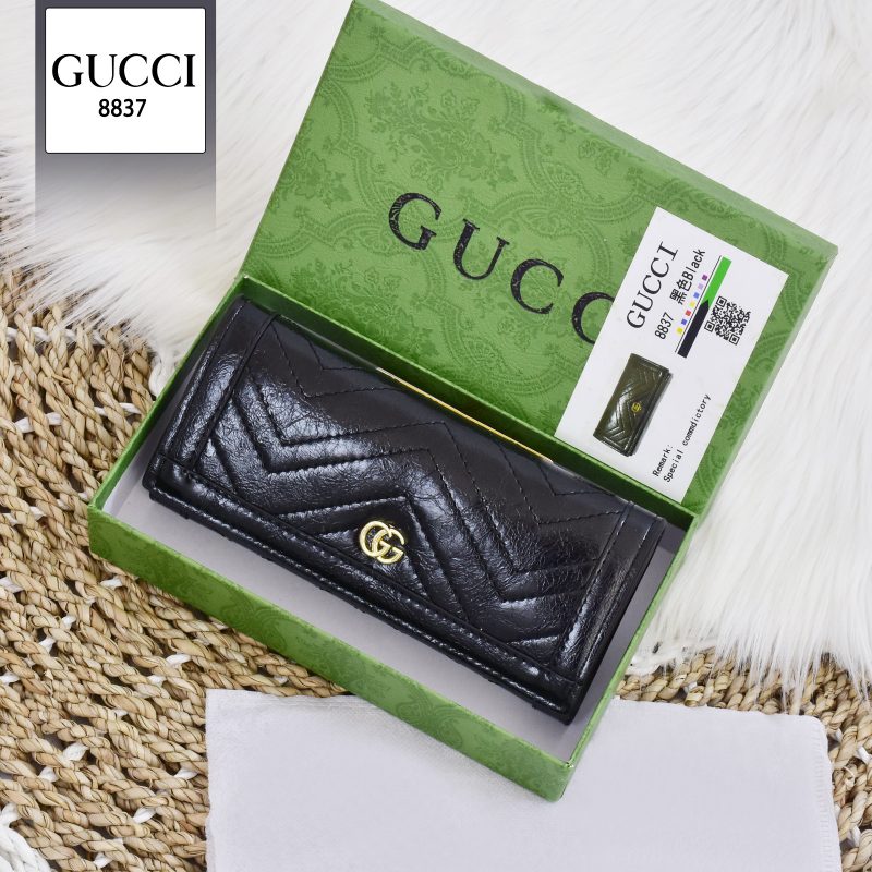 Dompet Panjang Wanita Gucci 8837 Platinum Like Ori (Kode: GUC1114)