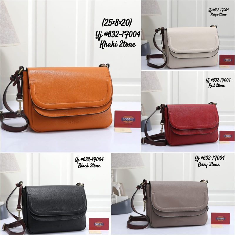 Tas Fossil Peyton Large Doble Flap 2Tone FS 632-1F004Yj Mirror 1:1 (Kode: FOS304)