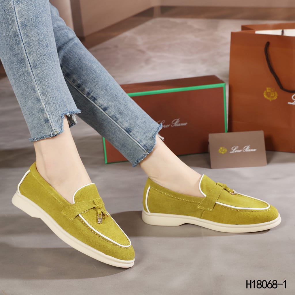 Sepatu Loro Piana H18068 Summer Charm Loafer Semi Platinum (Kode
