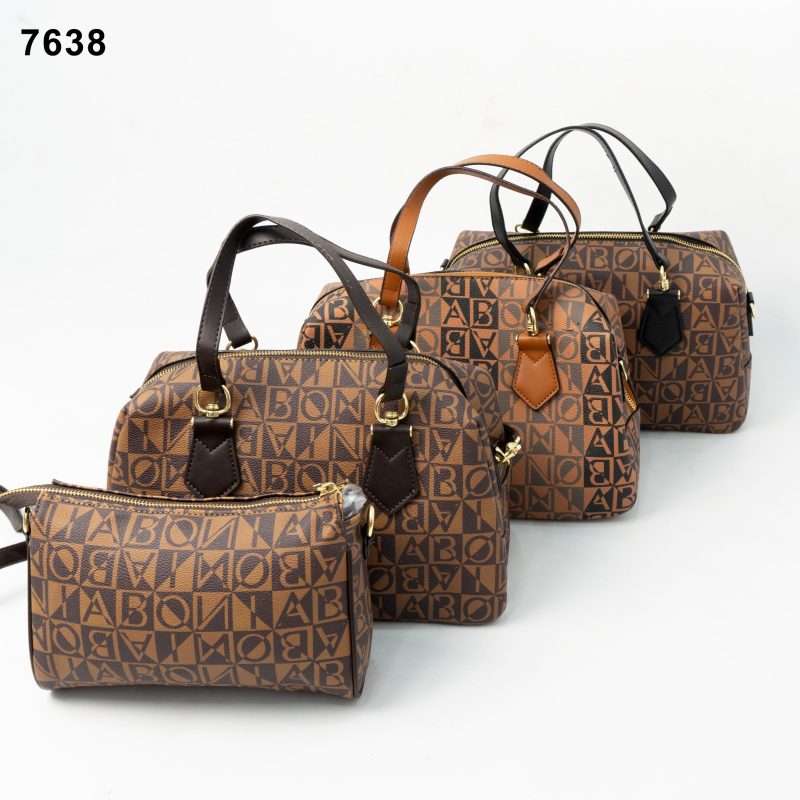 Tas Bonia 7638 Monogram Speedy Bag With SlingBag Semi Platinum (Kode: BON641)