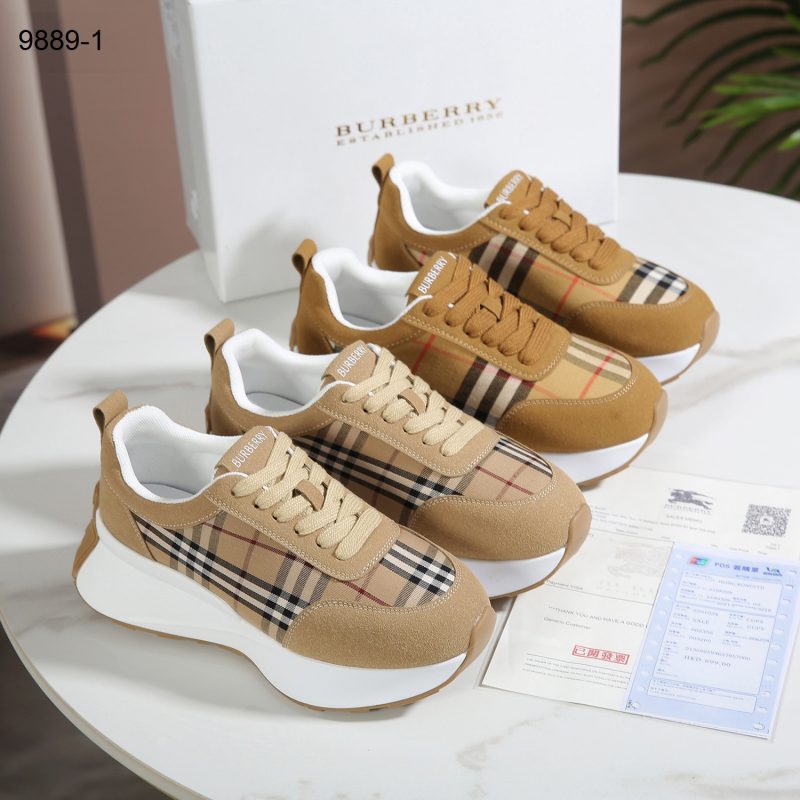 Sepatu Burberry 9889-1 Sneakers Semi Platinum (Kode: SBR001)
