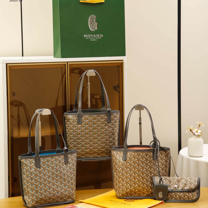 Tas Goyard 3020-1 Small Anjou PM Bag Semi Platinum (Kode: GYD015)