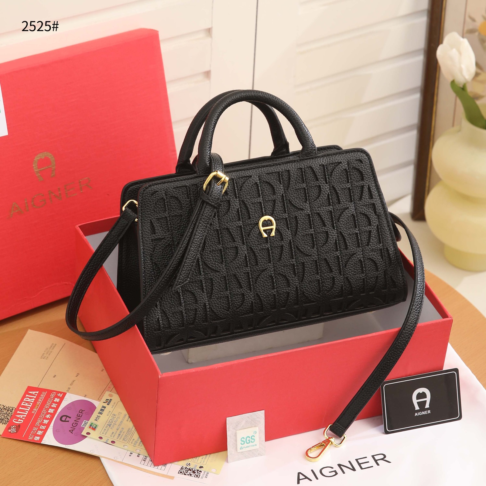 Tas Aigner 2525 Aigner Cybill Handbag Shoulder Bag Semi Platinum