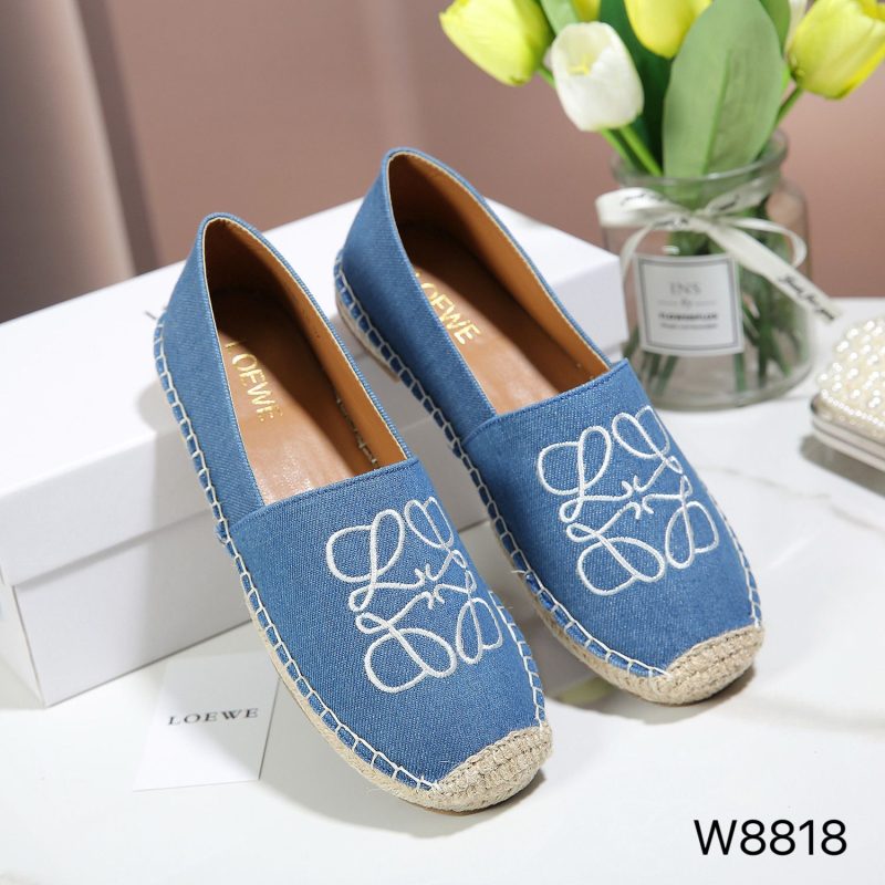 Sepatu Loewe Denim Espadrilles Fullset W8818 Semi Premium (Kode: SLW011)