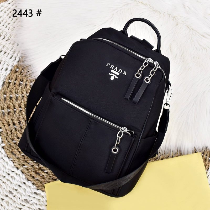 Tas Ransel Prada Bag 2443 Platinum Like Ori (Kode: PRA336)