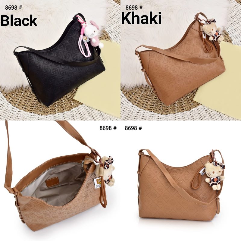 Tas Tory Burch Hobo Bag 8698 Platinum Like Ori (Kode: TRB486)