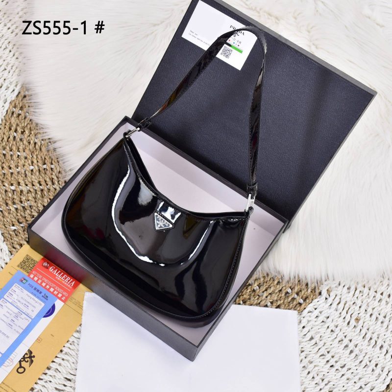 Tas Prada Glossy Bag ZS555-1 Platinum (Kode: PRA340)