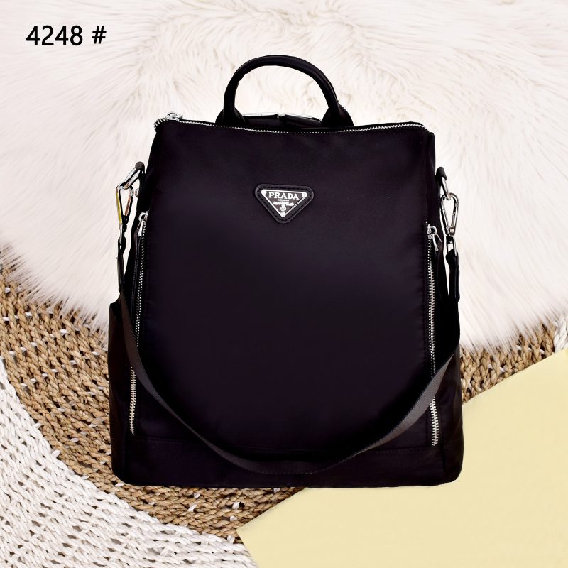 Tas Ransel Prada Bag 4248 Platinum Like Ori (Kode: PRA341)