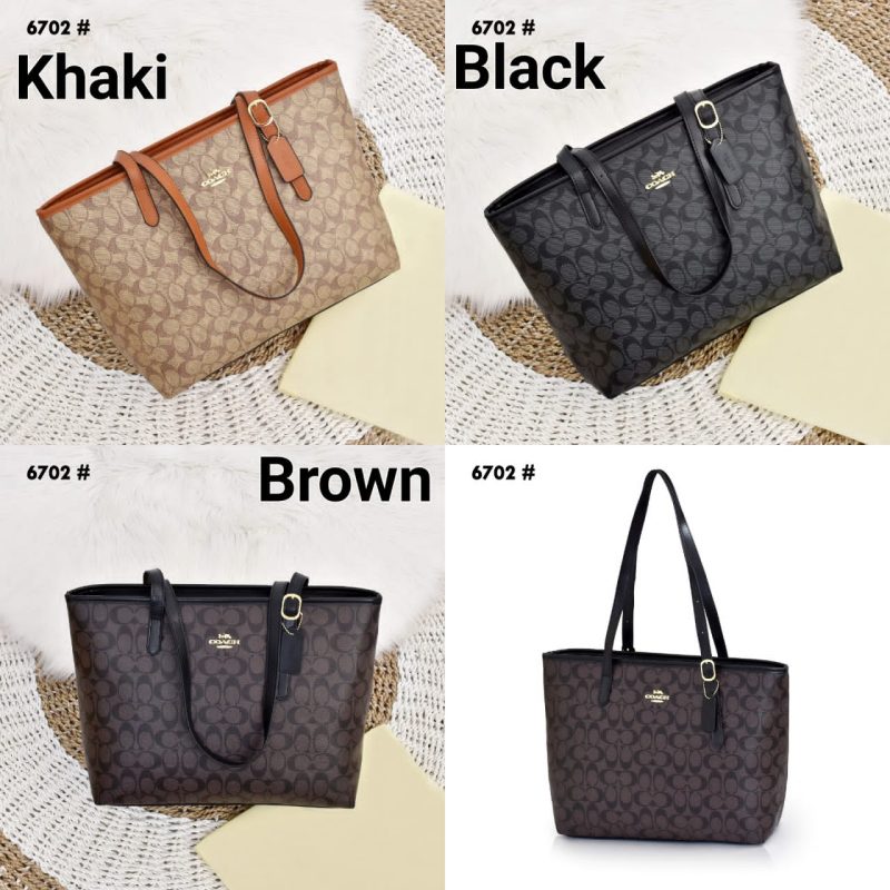 Tas Coach Tote Bag 6702 Platinum Like Ori (Kode: COA1344)