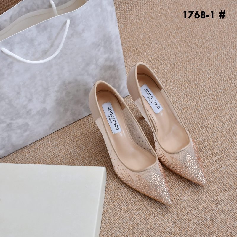 Sepatu Jimmy Choo Kitten Heel Shoes 1768-1 Platinum (Kode: JCS001)