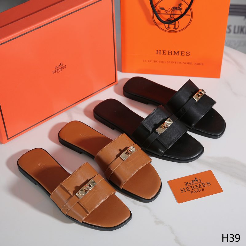 Sandal Hermes H39 Sandal Platinum (Kode: SHE324)