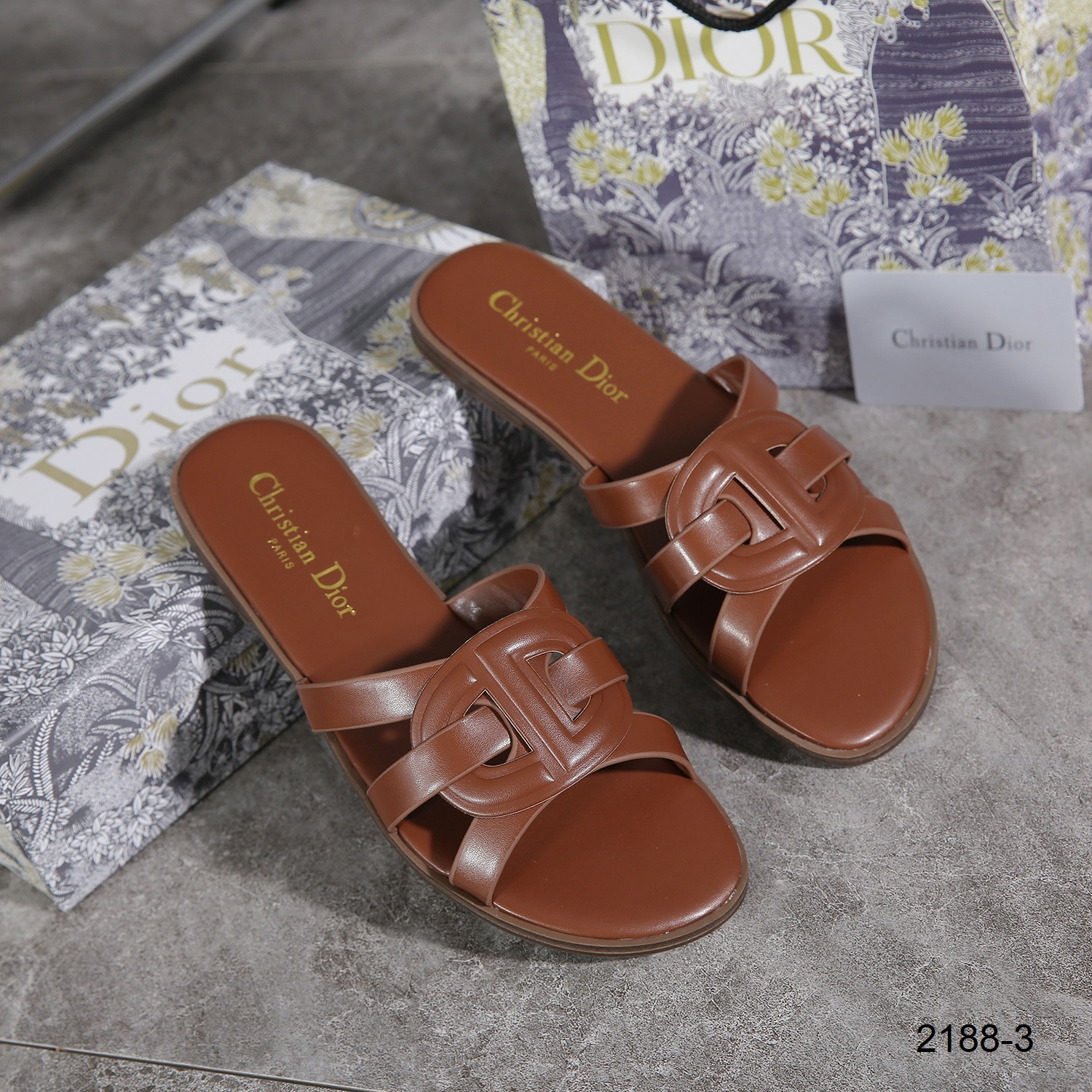 Sandal Christian Dior 2188-3 Sandal Platinum (Kode: SCD030)