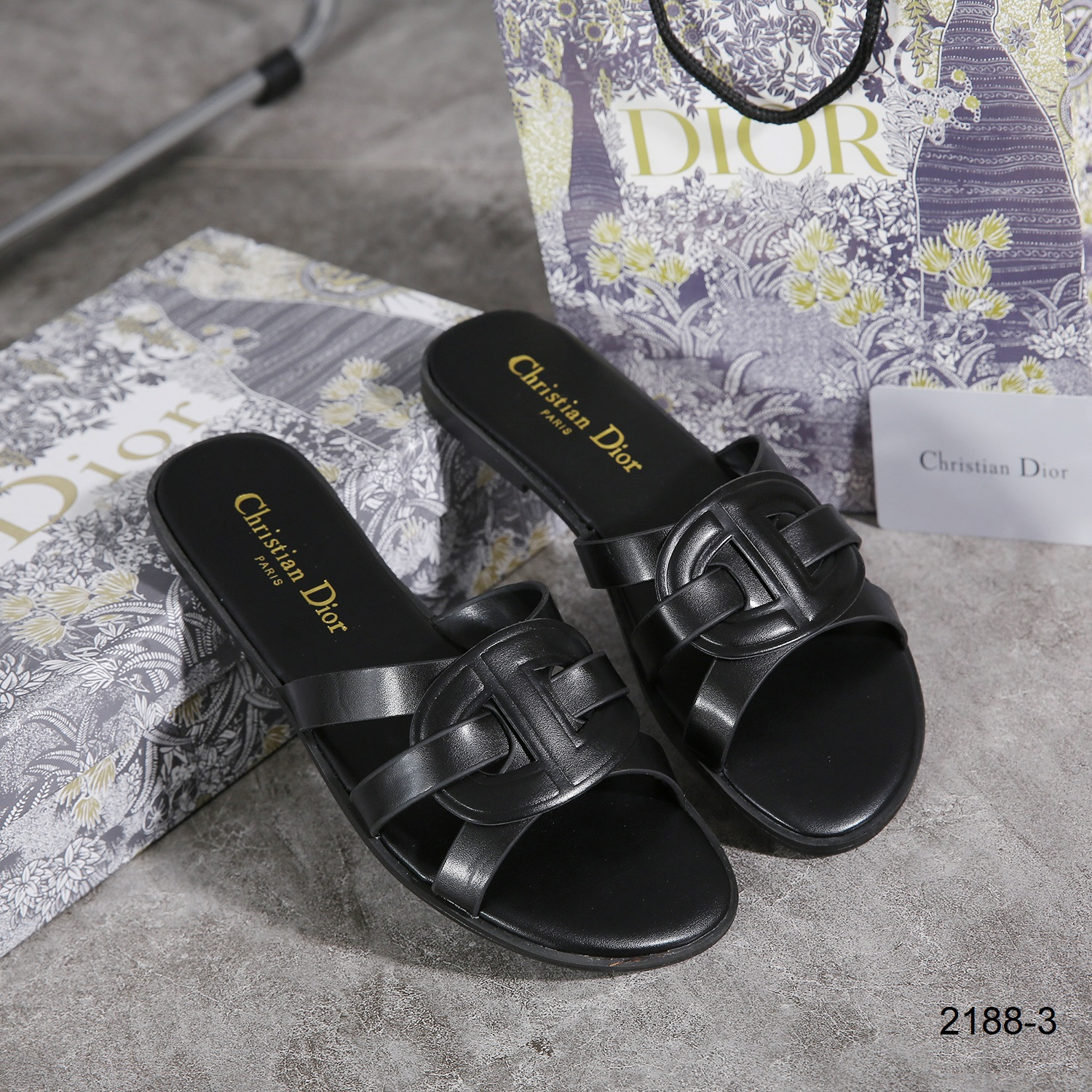 Sandal Christian Dior 2188-3 Sandal Platinum (Kode: SCD030)