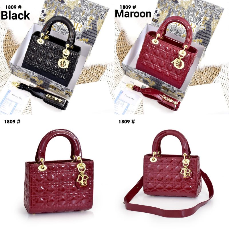 Tas Dior Ladies Bag Glossy 1809 Platinum Like Ori (Kode: CDR819)